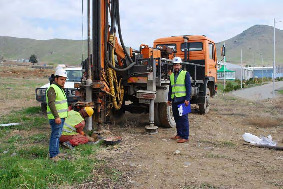 Drilling rig on a site investigation