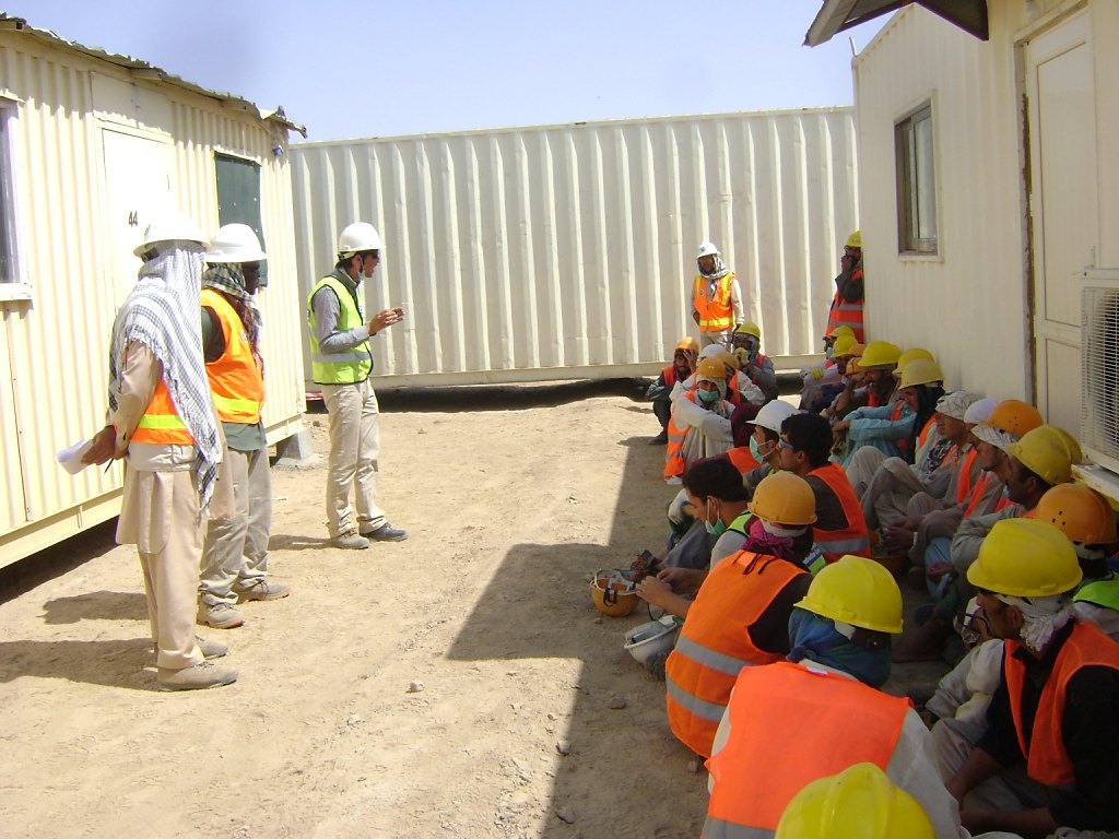 Site safety briefing for Zurmat crews