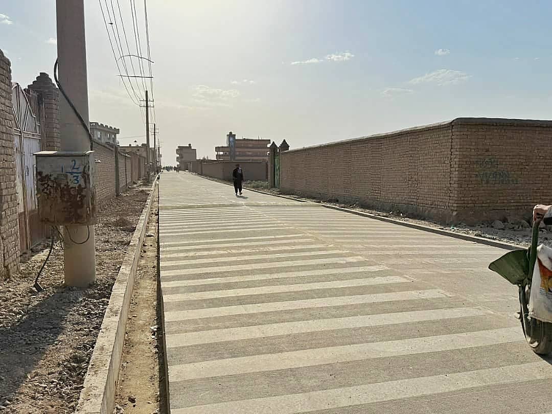 Completed concrete street ready for handover